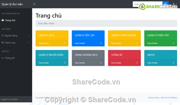 đồ án quản lý thư viện c#,asp.net core 3.1 mvc,website quản lý thư viện